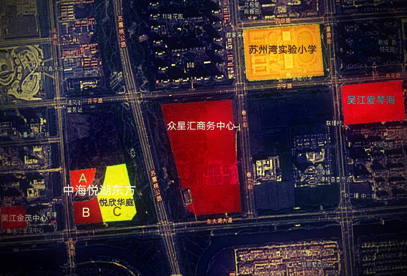 悦欣华庭（WJ-J-2021-003地块C区）位置分布参考示意图