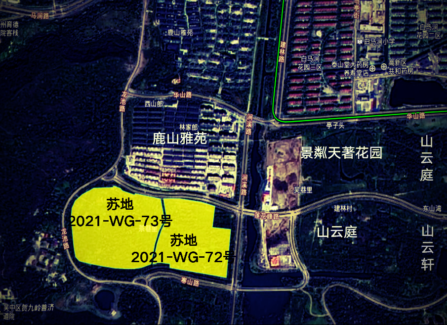 苏地2021-WG-72号地块位置参考示意图