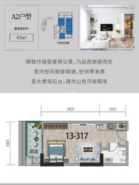 抚仙湖广龙小镇罗咖谷公寓A2户型图