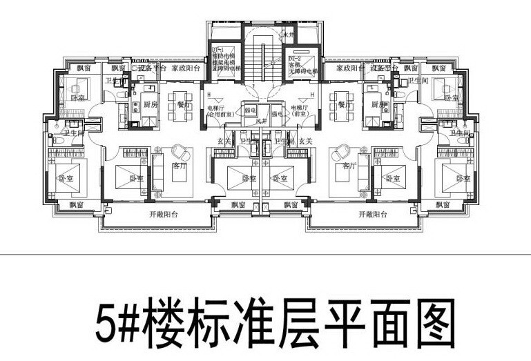 苏地2021-WG-24号地块A区 #5幢户型设计图