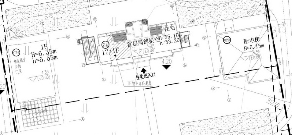 苏地2021-WG-24号地块A区住宅项目 #6幢：17层高55.1米，首层局部架空