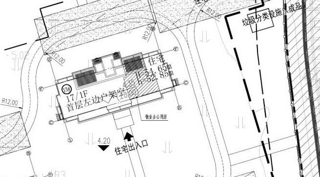 苏地2021-WG-24号地块B区住宅项目 #13幢：17层高54.65米，首层左边户架空