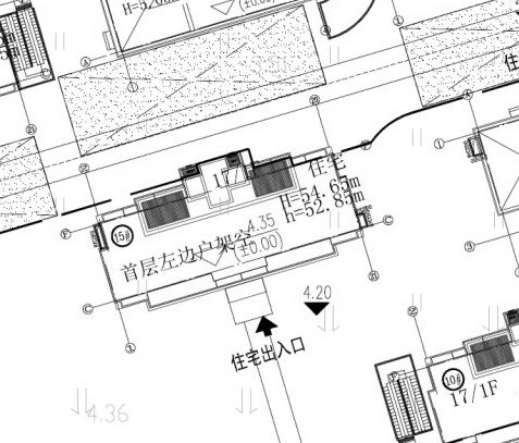 苏地2021-WG-24号地块B区住宅项目 #15幢：17层高54.65米，首层左边户架空