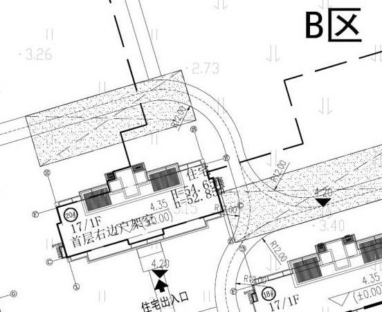 苏地2021-WG-24号地块B区住宅项目 #20幢：17层高54.65米，首层右边户架空