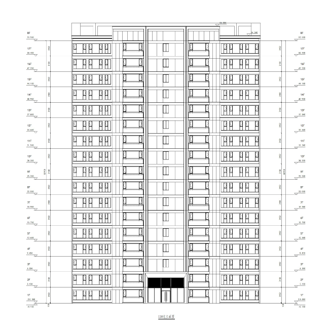 苏地2021-WG-76号地块项目#11幢 北侧外立面设计