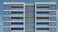 苏地2021-WG-78号地块住宅项目 #4幢小高层住宅楼外立面效果图局部细节展示5