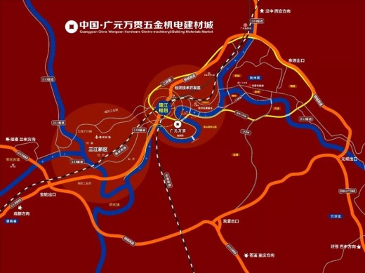 万贯川陕甘五金机电建材城位置图