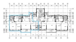 DK20200073地块项目 #3幢住宅楼 标准层户型设计，建筑面积约224平米，四室两厅三卫