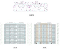 东望雅苑D区 14F小高层住宅楼外立面和户型 设计