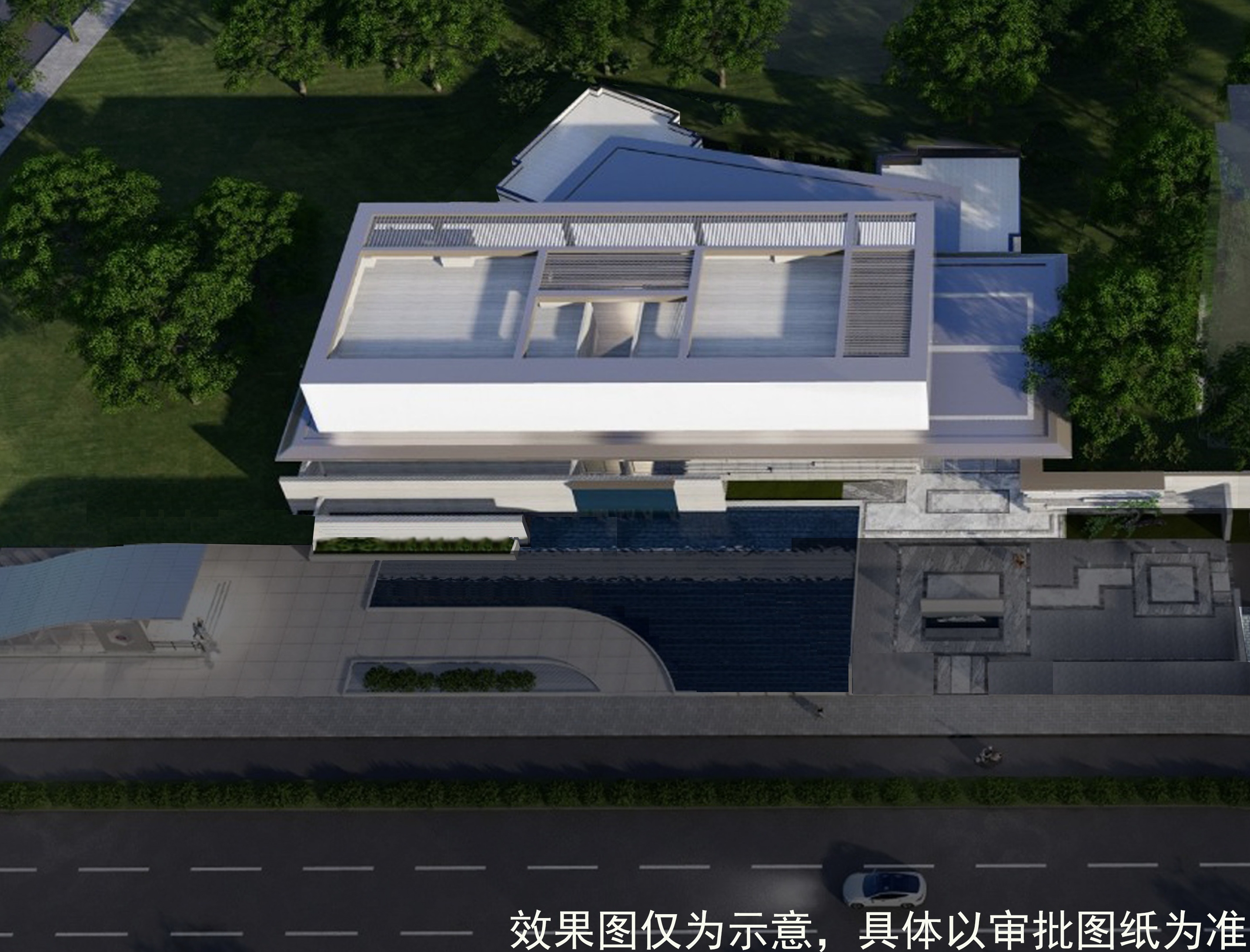 WJ-J-2021-029地块项目（吴江中建之星）售楼处鸟瞰图