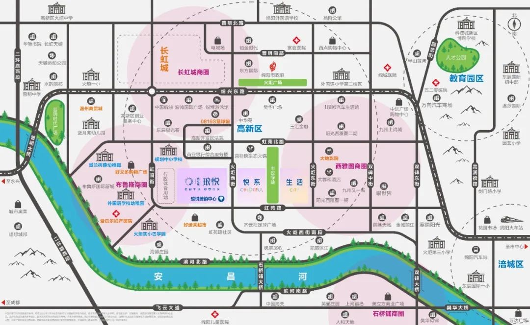 长虹城琅悦位置图