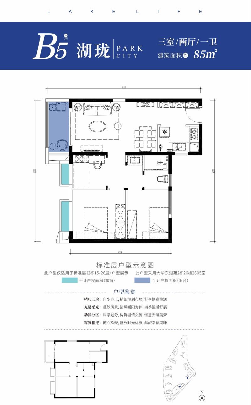 大华公园天下二期B5户型