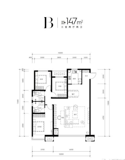 B户型-建面约147㎡