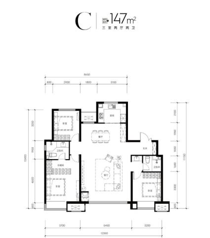 C户型-建面约149㎡