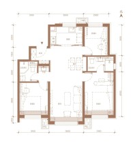 建面约110㎡全生命周期三房雅居