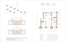 建面约107㎡的三室两厅两卫