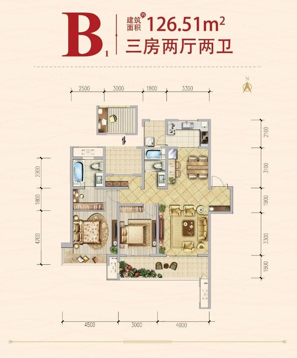 汉中新房 汉台区楼盘 滨江新区楼盘 > 汉中吾悦广场奢阔户型设计 墅般