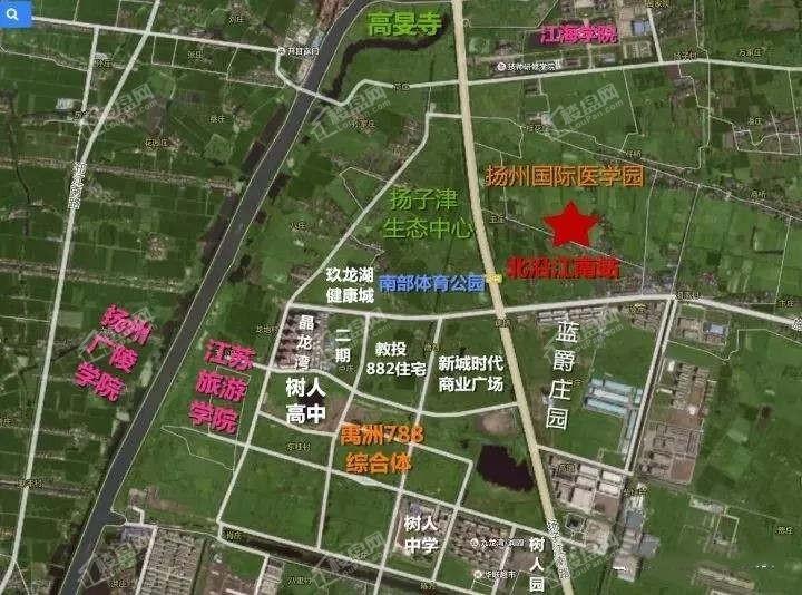 北沿江高铁扬州南站落址江海学院南 投资200亿国际医学园等了它5年!