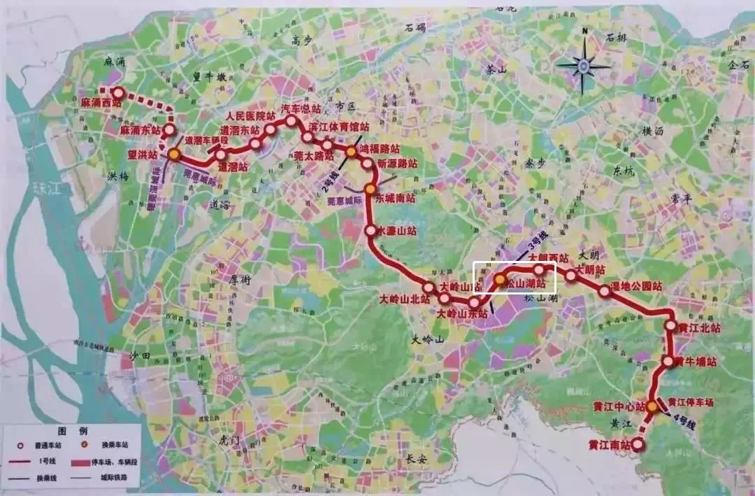 松山湖地铁线路图图片