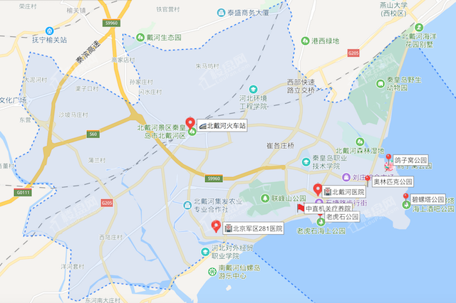 秦皇岛开发区区域图图片