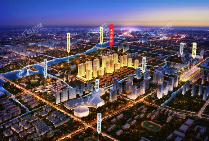 【龙润壹城】由16幢高层组成,规划人车分流,拥有超宽楼间距.