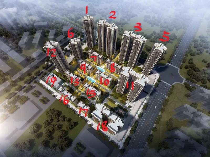 3号楼所在小区的位置大家可以从下面的楼栋分布图看出来