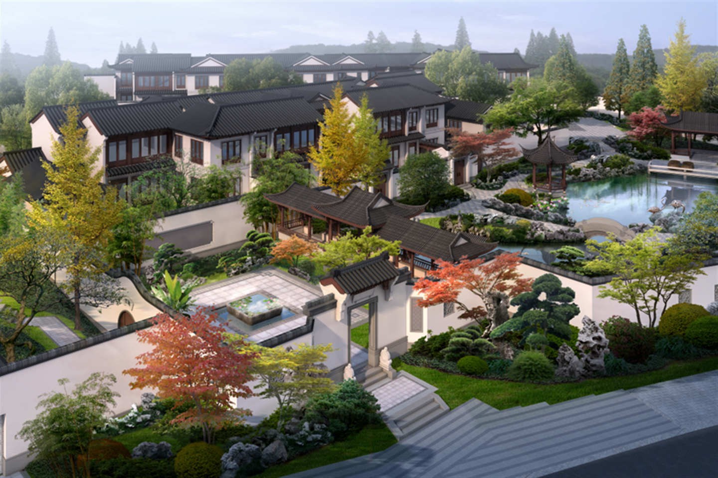 【世茂龙湾】在售建面约90-145平米国风独院,总价约188万/套起,敬请