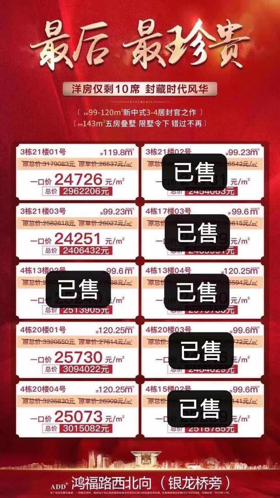 金地风华|99-120㎡新中式洋房清盘在即仅剩4席 143㎡五房叠墅同时在售-东莞楼盘网