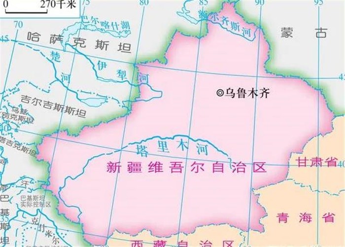 区域位于亚欧大陆中心腹地, 是中国面积最大,交界邻国最多,陆地边最长