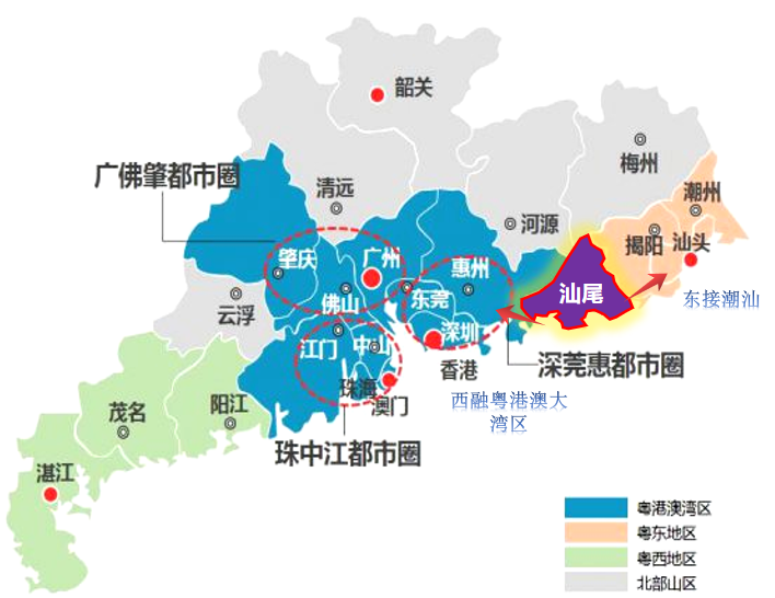 汕尾,作为临深新秀城市,承接珠三角经济圈,粤东经济圈两大经济区发展