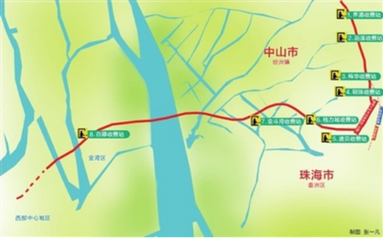 香海大桥沿线8个收费站叫啥名?