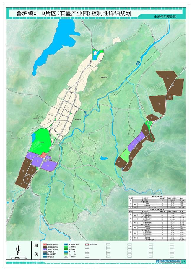 鲁塘镇c,d片区(石墨产业园)方案公示一览