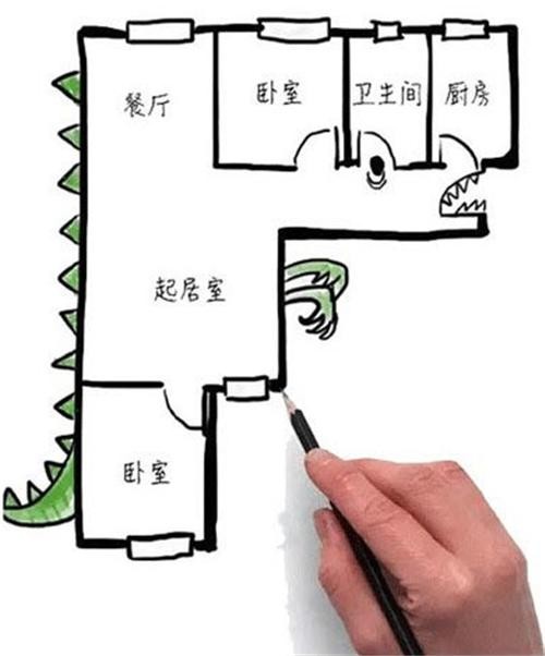 用9张手绘户型图告诉你坑爹户型的的缺点
