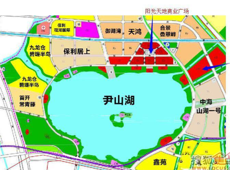 阳光天地商业广场位于尹山湖板块,苏州尹山湖最新商业规划图