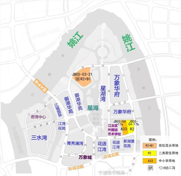 宁波市湾头地区jb05地块调整后进行公示