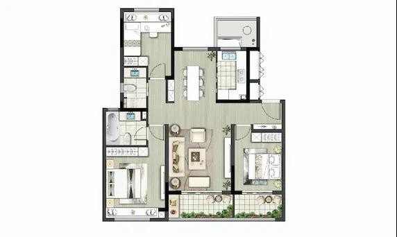 扬州绿地健康城户型图