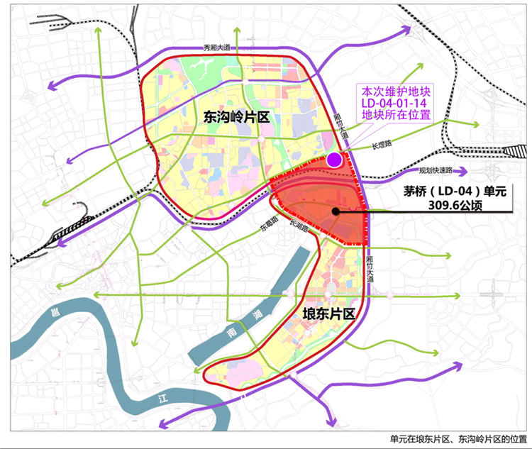 南寧埌東片區(茅橋)城市規劃調整公示!添13所學校 6處商業 茅橋新湖!