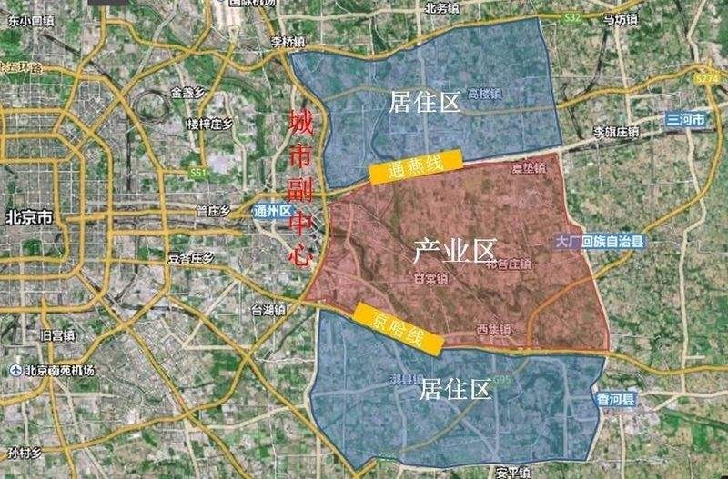 北京大厂地图图片