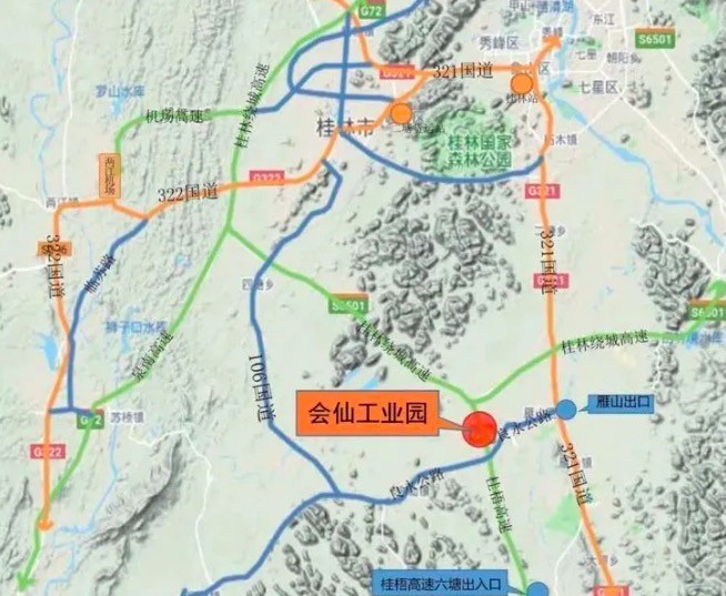 《临桂区会仙工业园控规(修编)》公示