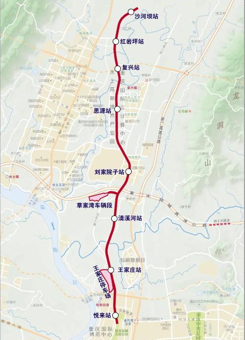 重庆地铁6号线支线图片