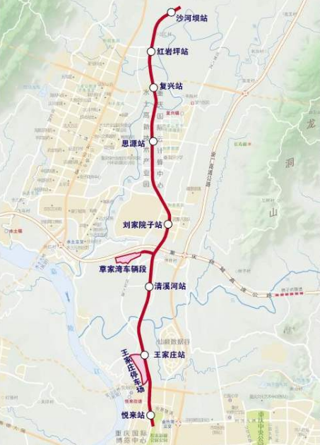 2020年4月28日,人民网重庆频道发文称随着 重庆轨道 交通6号线支线
