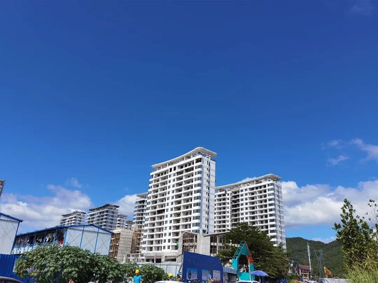 工程进度三亚金冠亚沙村西区新工程进度