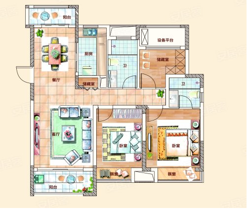 爱家曦霖樾户型图