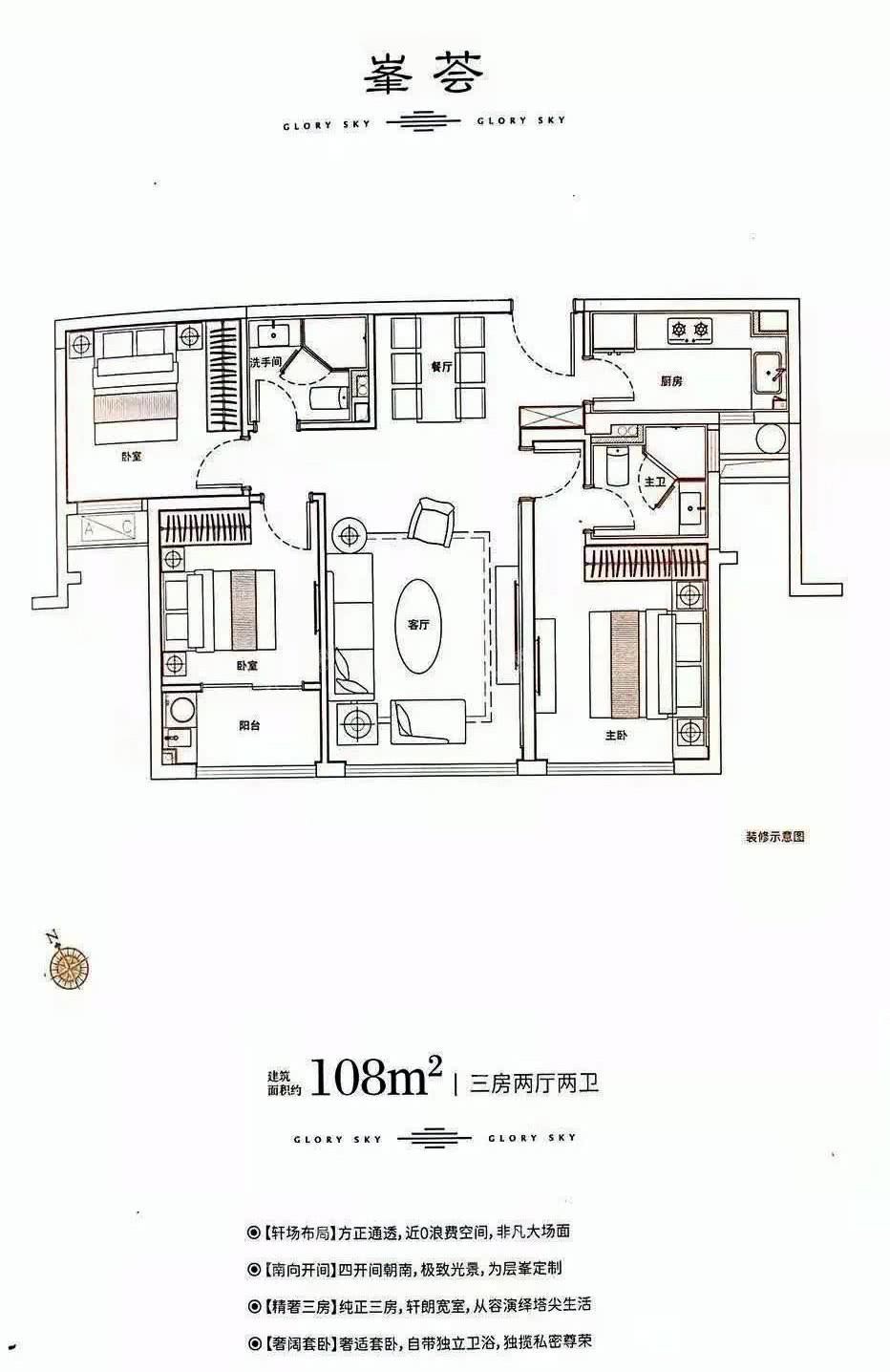 中骏天荟1月1日样板房盛启,建面约108-138㎡三至四居-厦门楼盘网