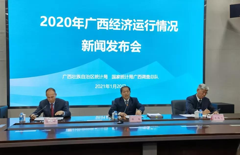 自治区统计局：2020年广西生产总值22156.69亿元，同比增长3.7%