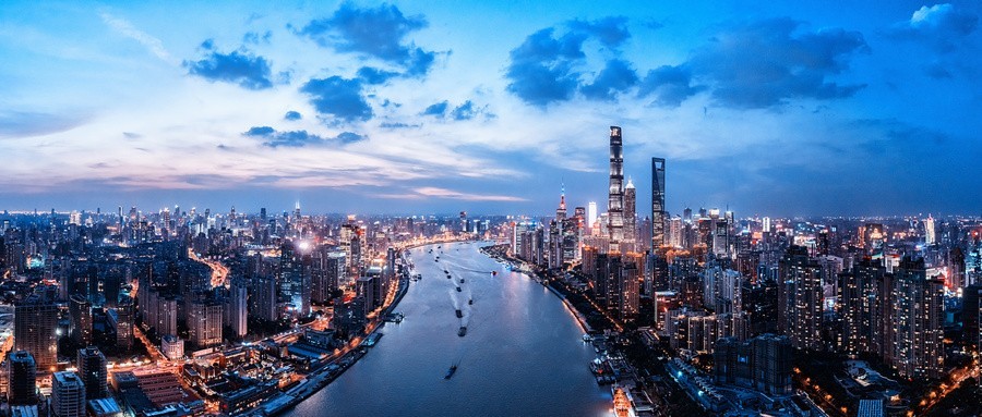 航拍下的上海实景图
