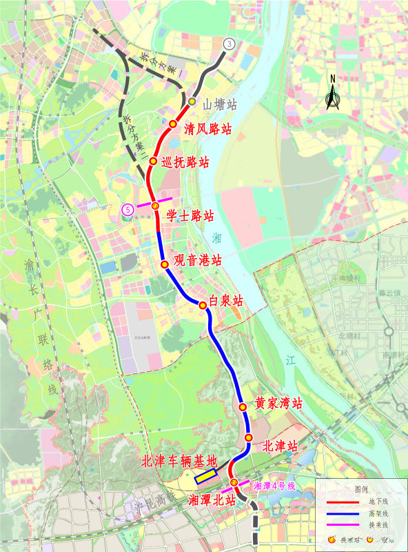 速度长沙地铁3号线南延线湘潭段两座车站封顶