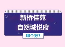 新桥佳苑和自然城悦府哪个好？