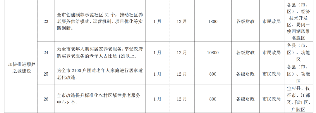 加快推进颐养之城建设