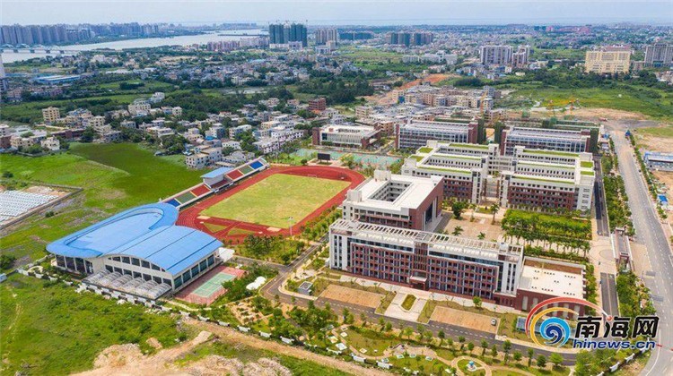 航拍北师大海口附校小学部 今年9月投用